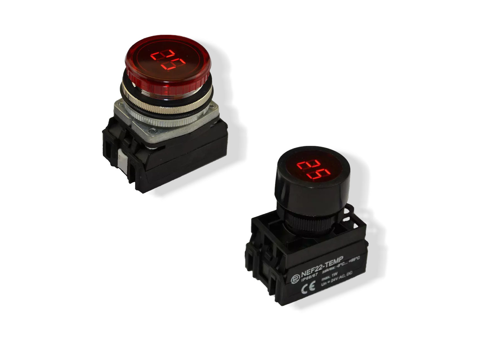 Индикатор температуры NEF22-TEMP и NEF30-TEMP - SN PROMET в России